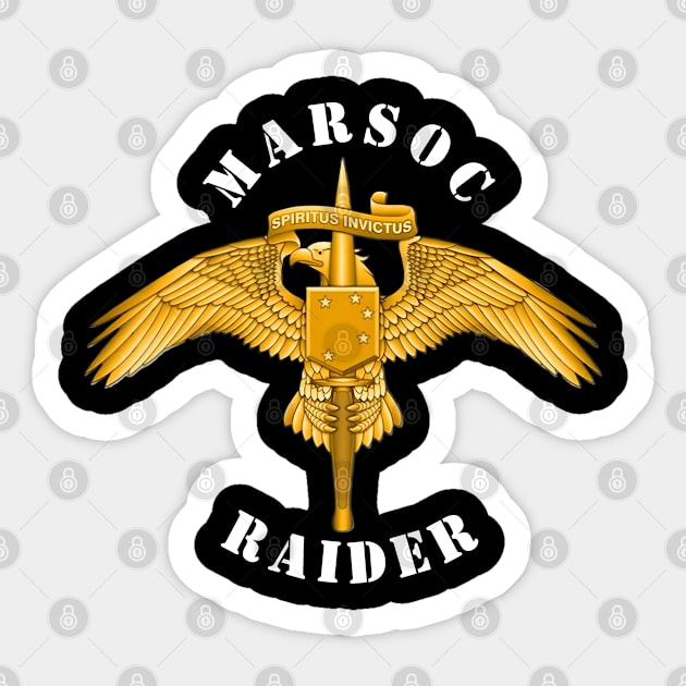 MARSOC Raider - USMC - Deep Black Sticker by Desert Owl Designs